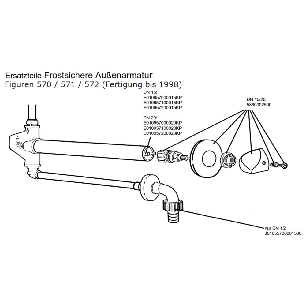 Ersatzteile für frostsichere Außenarmaturen - Kemper - Frostsichere  Außenarmaturen - Rohrarmaturen - Installation