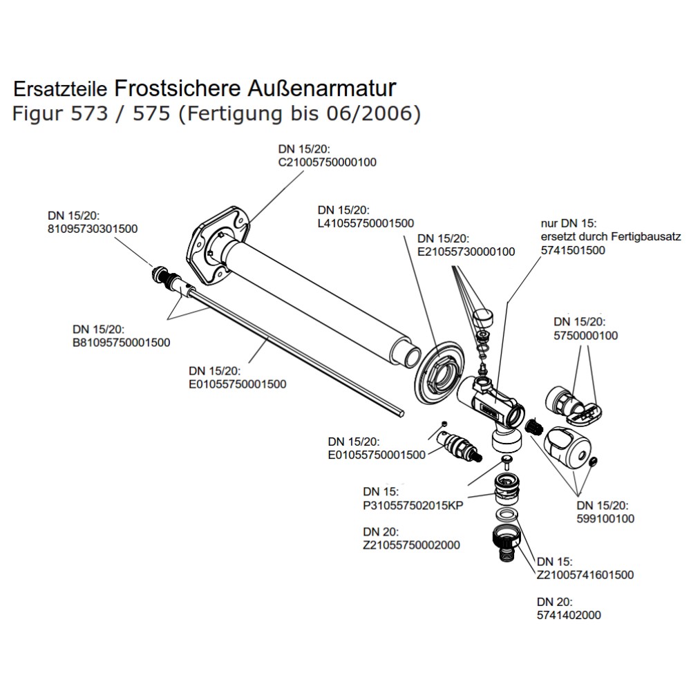 Kemper Armaturen - Frostsichere Aussenarmatur m.Kronengriff