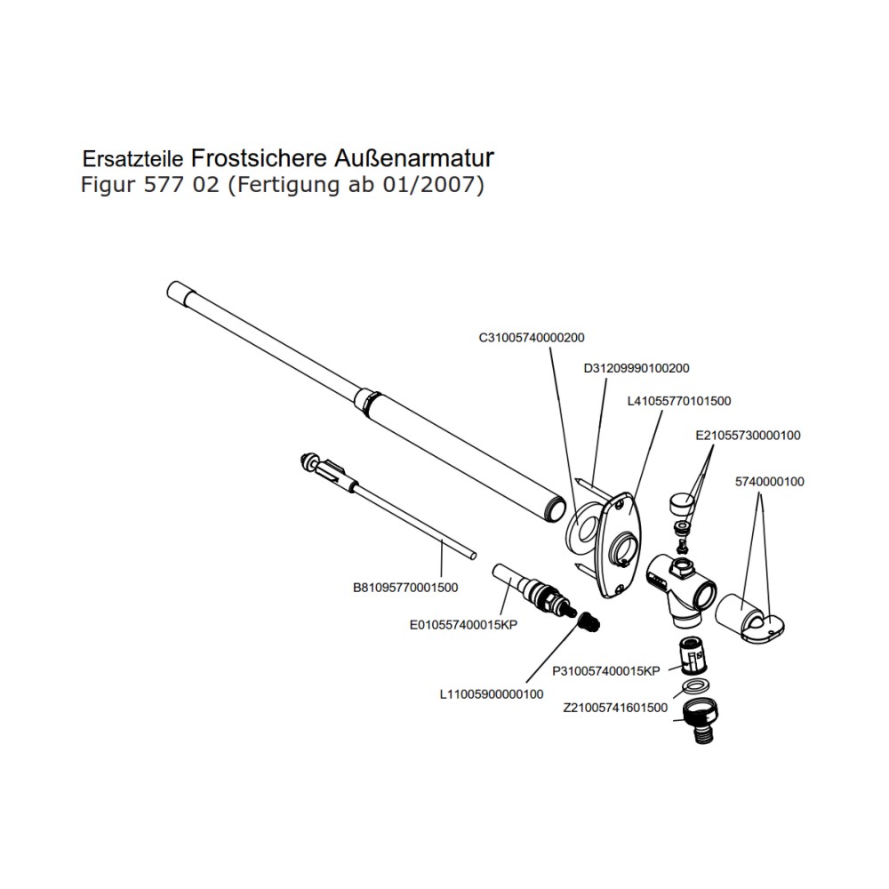 Badexa: Kemper Frostsichere Außenarmatur Figuren 573 / 575