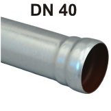 Loro-X Stahl-Abflusssystem Rohr mit Muffe DN 40