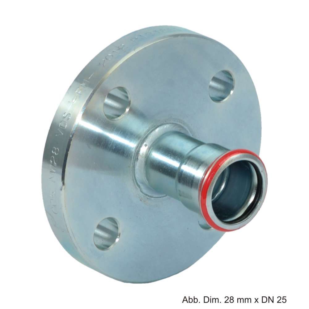 Geberit Mapress C-Stahl Flansch PN 10/16 mit Pressmuffe, 76,1mm 