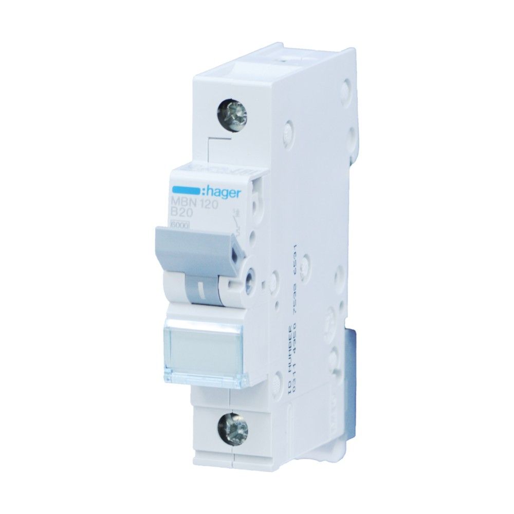 Hager MBN120 LS-Schalter 1polig 6kA B-20A 1M 