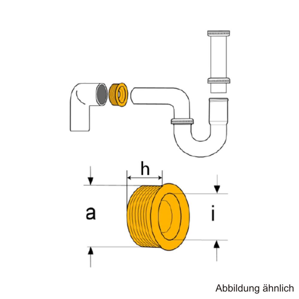 Gummimanschette für Gussrohr Abflussrohr 60mm x 40mm