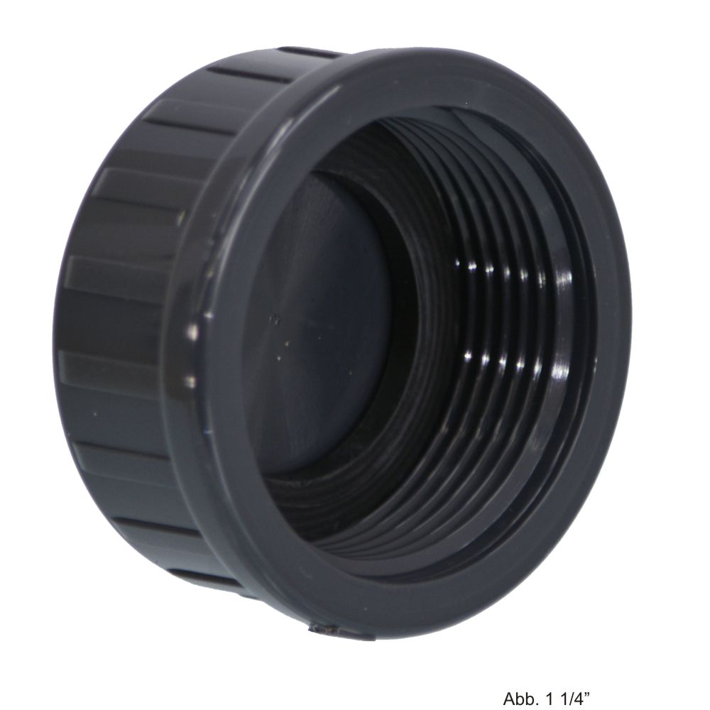 PP Gewindefitting 2 Zoll Doppelnippel Schwarz PN10 - 2 Stück