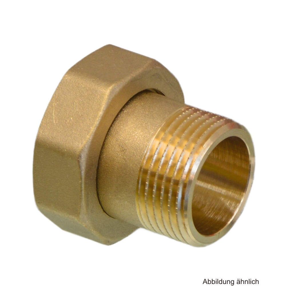 Messing Anschlussverschraubung flachdichtend, 1