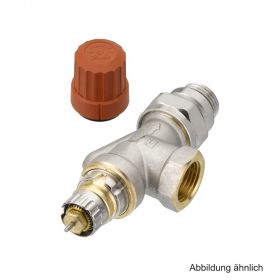 Danfoss Ventilgehäuse RA-N 15 R 1/2", selbstd. Nippel, Axial (UK), vernickelt