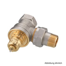 Danfoss Ventilgehäuse RA-G 15 R 1/2, Eck, matt vernickelt, 013G1676