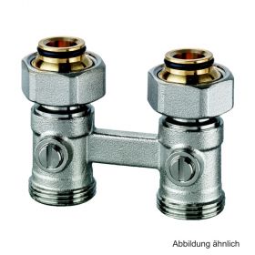 HEIMEIER Verschraubung Vekotrim 2-Rohr Durchgang, f. VHK mit G 3/4" AG