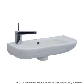 Duravit D-Code Handwaschbecken 50 x 22 cm m. Hahnloch links, weiss, 0706500009