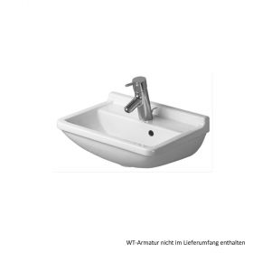 Duravit Starck 3 Handwaschbecken 450 x 320 mm mit 1 Hahnloch, weiß, 0750450000