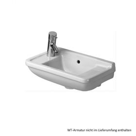 Duravit Starck 3 Handwaschbecken 500x260mm, Hahnloch-Vorstich li. u. re., weiß