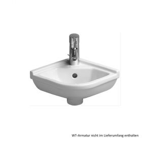 Duravit Starck 3 Eck-Handwaschbecken 430 x 380 mm, weiß WonderGliss, 07524400001