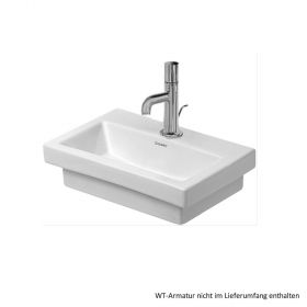 Duravit 2nd floor Handwaschbecken mit 1 Hahnloch, ohne Überlauf, 400 x 300 mm, weiß, 0790400000
