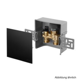 Oventrop Rücklauftemperaturregelung Unibox E RTL, Echtglas schwarz, 1022761