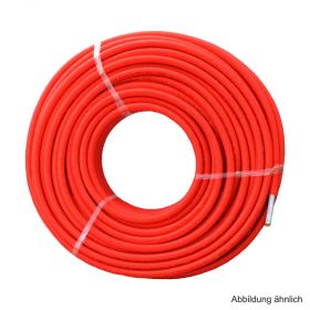 Uponor Uni Pipe PLUS Mehrschichtverbundrohr weiß im Schutzrohr 20x2,25 - 28/23 rot im Ring 75 m