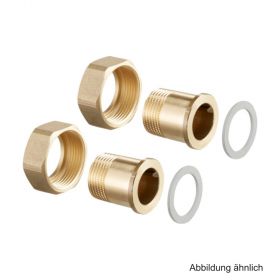 Oventrop Tüllenanschl.-Set Cocon DN15, 2 Tüllen 1/2"AG flachd. m. ÜM, 1140792