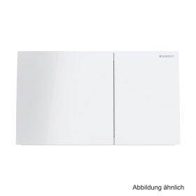 Geberit Betätigungsplatte Sigma70 für 2-Mengen-Spülung, Glas weiß