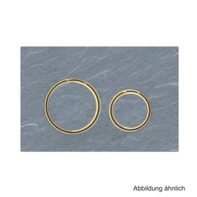 Geberit BetPl. Sigma21, 2-Mengen-Spg., Metallfarbe Messing, Mustang Schiefer