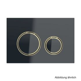 Geberit BetPl. Sigma21 für 2-Mengen-Spülung, Metallfarbe Messing, schwarz