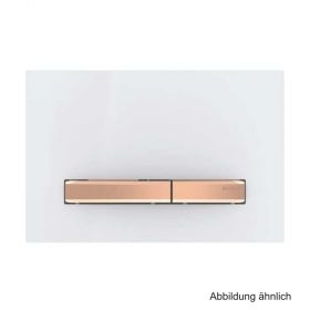 Geberit BetPl. Sigma50 für 2-Mengen-Spülung, Metallfarbe rotgold, weiß