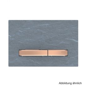 Geberit BetPl. Sigma50, 2-Mengen-Spülg. Metallfarbe rotgold, Mustang Schiefer