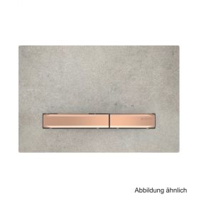 Geberit BetPl. Sigma50 für 2-Mengen-Spülung, Metallfarbe rotgold, Betonoptik