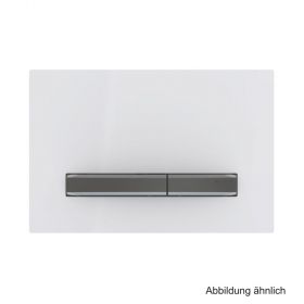 Geberit BetPl. Sigma50 für 2-Mengen-Spülung, Metallfarbe schwarzchr., weiß