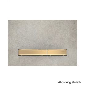 Geberit BetPl. Sigma50 für 2-Mengen-Spülung, Metallfarbe Messing, Betonoptik