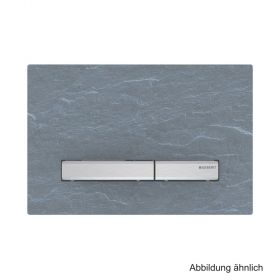 Geberit BetPl. Sigma50, 2-Mengen-Spülung, Metallfarbe chrom, Mustang Schiefer