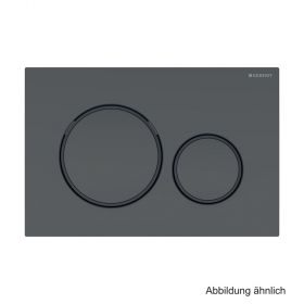Geberit Betätigungsplatte Sigma20 f. 2-Mengen-Sp. Ringe, schwarz/ schwarz matt
