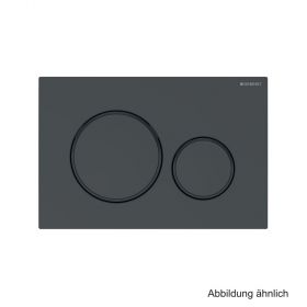 Geberit Betätigungsplatte Sigma20 f. 2-Mengen-Sp. Ringe, schwarz matt/ schwarz