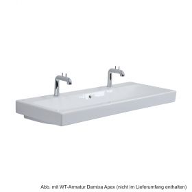 Geberit Waschtisch iCon 120 x 48,5 cm mit 2 Hahnlöchern, weiß, 124020000