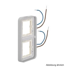 Berker Rahmen für Gehäuse 2-fach, weiß beleuchtbar 230 V, grau, 13393512
