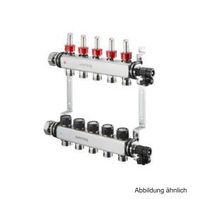 Oventrop Multidis SF Edelstahl-Verteiler 1" für 5 Kreise, 0-5 l/min, 1406355