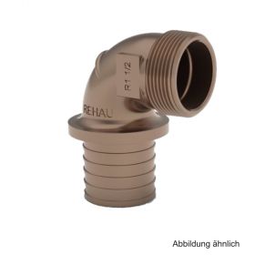 Rehau Rautitan RX+ stabil Winkelübergang mit AG, 50 mm x R 1 1/2"