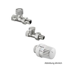Oventrop The­rmostatventi­l-Set, DN15 Durchgang, mit "Uni LH, AQ, Combi 2"