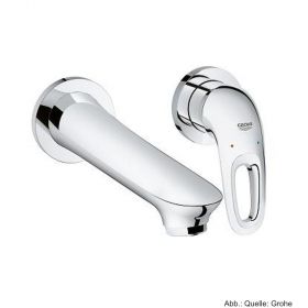 GROHE 2-Loch-WT-Wandbatterie Eurostyle Fertigmontageset f. 23571,chrom 19571003