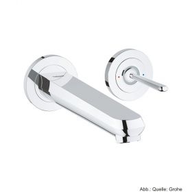 GROHE 2-Loch-WT-Wandbatterie Eurodisc Joystick FMS Ausl.230mm,verchromt 19969000