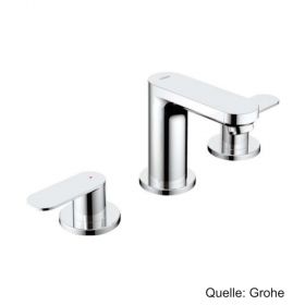 GROHE Eurosmart Cosmopolitan 3-Loch Waschtischbatterie m. Ablaufgarnitur,chrom