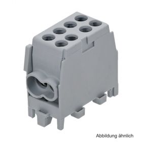 Klemmstein HLAK25-1/2M2, 1-polig mit 2 Ein-/2 Ausgänge minimodular, grau