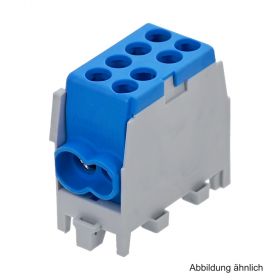 Klemmstein HLAK 25-1/2, 1-polig mit 2 Ein-/2 Ausgänge minimodular, blau