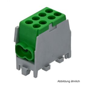 Klemmstein HLAK 25-1/2, 1-polig mit 2 Ein-/2 Ausgänge minimodular, grün