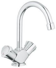 GROHE Costa 2-Griff-WT-Batterie  Zugstangen-Ablaufgarnitur chrom, 21375001