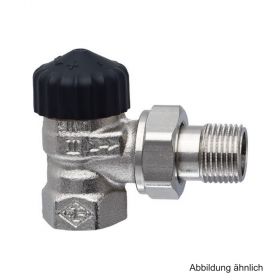 HEIMEIER Thermostat-Ventilunterteil Standard, Eck, DN20 (3/4"), vernick.