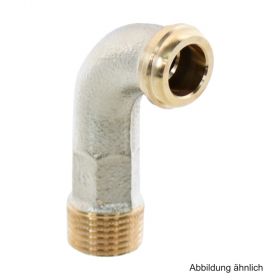 HEIMEIER Rohrbogen, DN15 (1/2") Rotguß vernickelt, für Einrohrventile