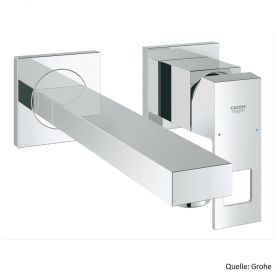 GROHE Eurocube 2-Loch-WT-Wandbatterie Fertigmontageset chrom, 23447000