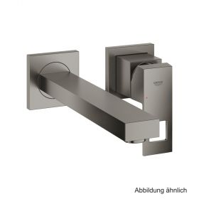 GROHE Eurocube 2-Loch-WT-Wandbatterie FMS hard graphite gebürstet, 23447AL0