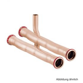 Geberit Mapress Kupfer Set Anschluss-T-Stück für Rücklauf 15 x 15 mm