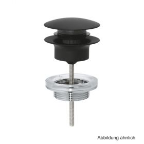 GROHE Ablaufgarnitur für Waschtische mit Druckstopfen phantom black, 29510KF0