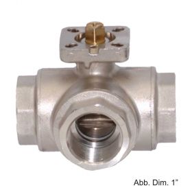 3-Wege Kugelhahn, T-Bohrung 1/2"